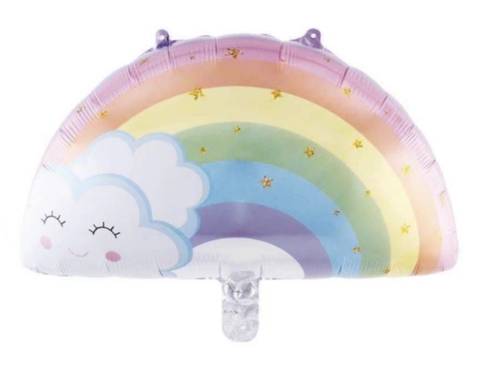 Globo arcoiris pastel con nube 20"