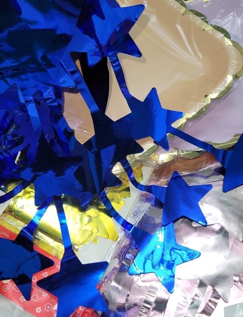 Cortina Estrellas Azul 2 m x 1 m