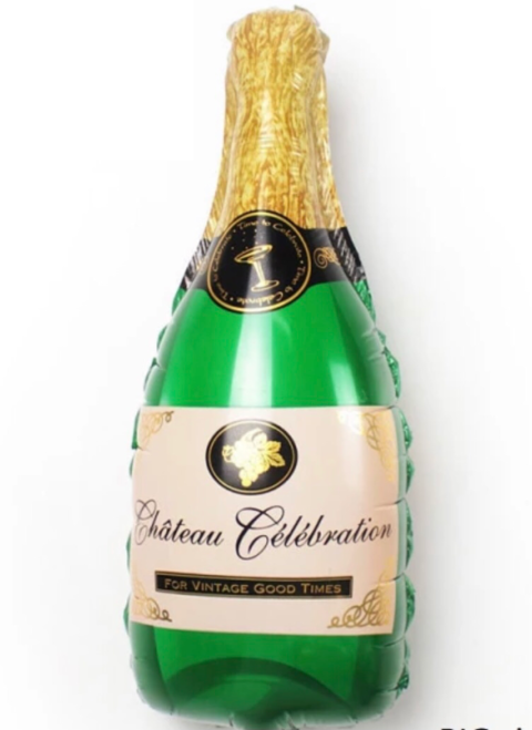 Globo metalizado Botella celebración 35cm