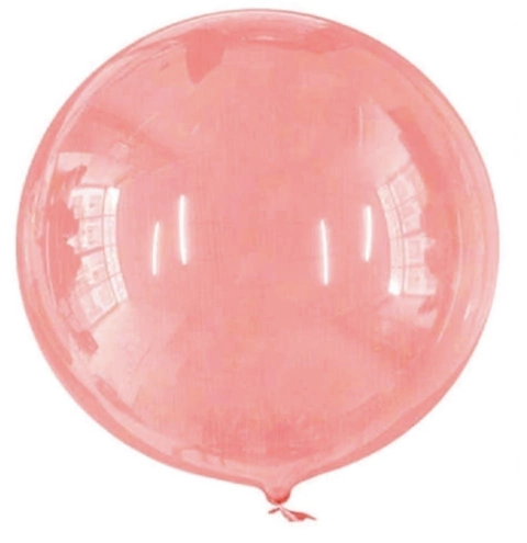 Globo burbuja cristal roja 18"