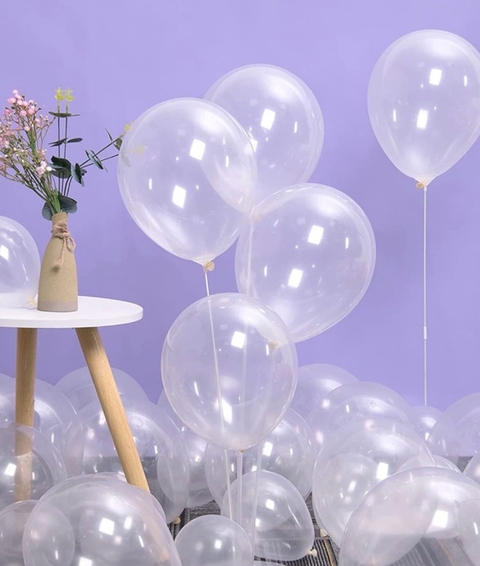 globo Latex Cristal 12”x 5 unidades