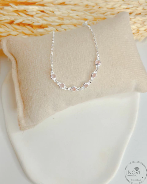 Pulseira 6 pontos de luz - rosa claro - comprar online