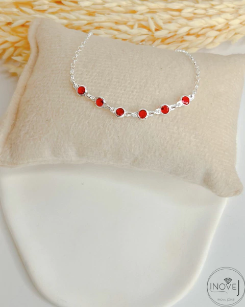 Pulseira 6 pontos de luz - vermelho - comprar online