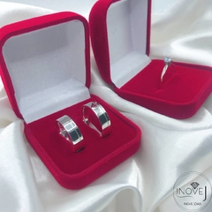 Alianças 6 mm lisas com risco