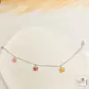 Pulseira infantil 3 borboletas color