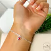 Pulseira coração vermelho