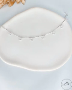 Pulseira Corações Cristais - Transparente - comprar online