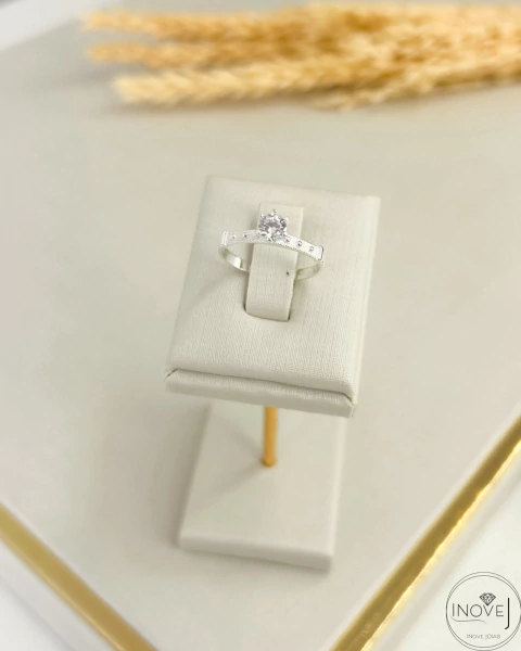 Anel solitário aurora (transparente)