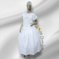 Conjunto feminino branco Lessie umbanda candomblé