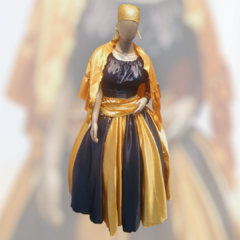 Conjunto cigana Preto e dourado Umbanda Candomblé