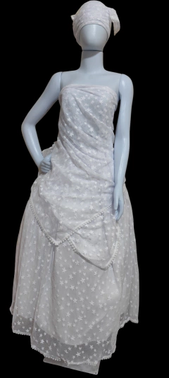 Conjunto 3 peças branco luxo renda Umbanda Candomblé - comprar online