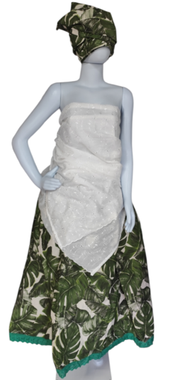 Conjunto 3 peças umbanda candomblé verde Oxossi