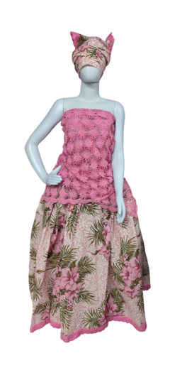 Conjunto 3 peças umbanda candomblé rosa