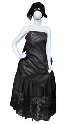 Conjunto 3 peças umbanda candomblé Pombagira Preto