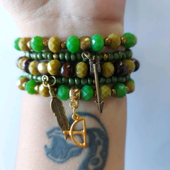 Kit 5 pulseiras Oxossi