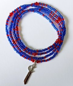 Guia de proteção Ogum Azul/vermelho
