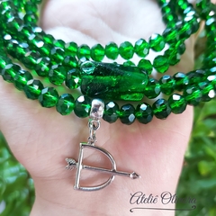 Guia de Oxossi em cristais verde - comprar online