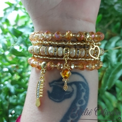 Kit 5 pulseiras Oxum