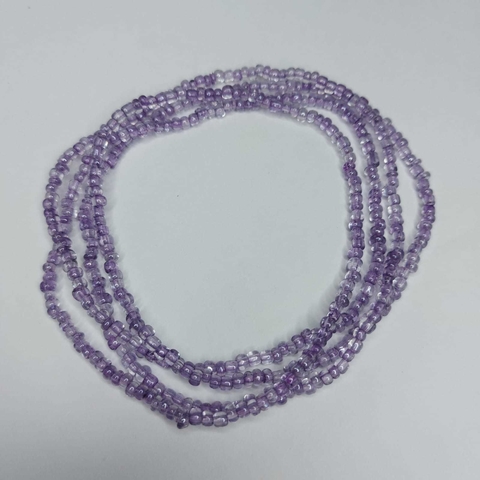 Guia em missangas/miçangas Roxo Transparente