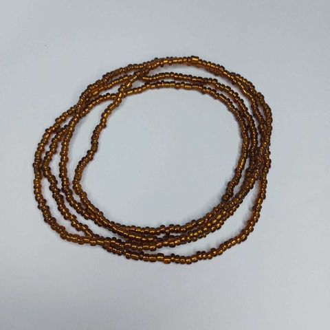 Guia em missangas/miçangas Marrom Transparente