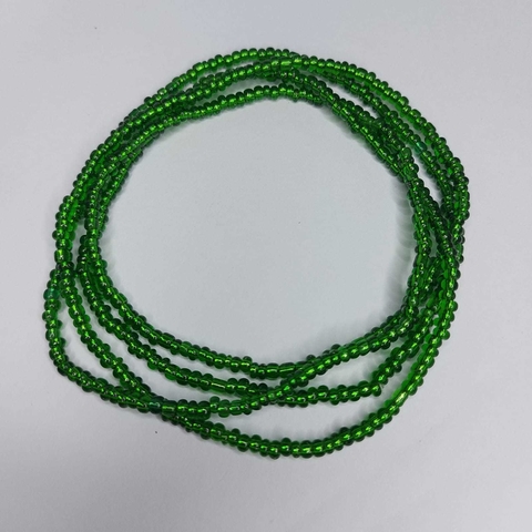 Guia em missangas/miçangas Verde Transparente