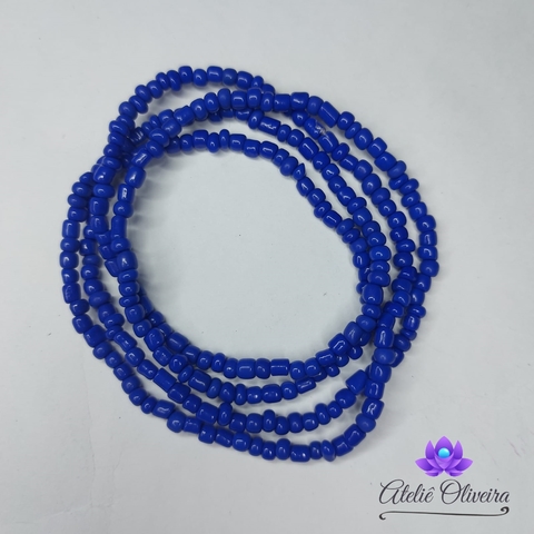 Guia em missangas/miçangas Azul Escuro Leitoso