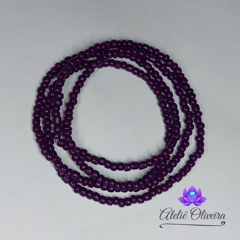 Guia em missangas/miçangas Roxo Escuro