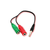 Adaptador Mini plug 3.5mm Audio y Micrófono hembra