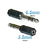 Adaptador Ficha Plug 6.5mm Macho A Miniplug 3.5mm Hembra