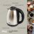 Jarra Electrica Hervidora Con Corta Corriente 1.8lts De Acero Inoxidable - BIGSALEONLINE