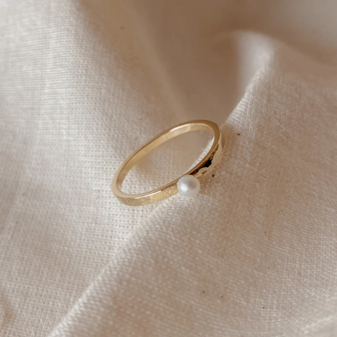 SOLITÁRIO PÉROLA SÓ - OURO 18K