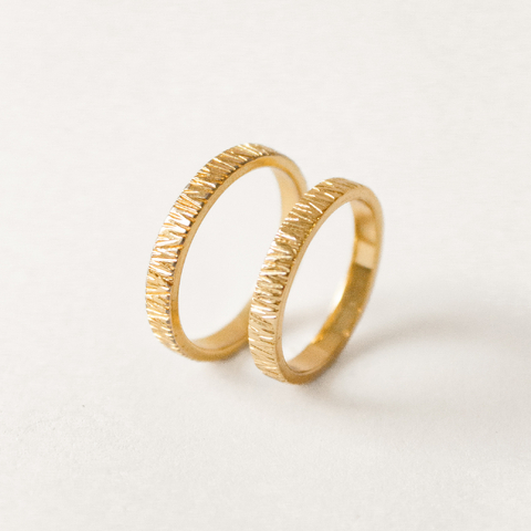 Par de Alianças Caminho 2.5mm - Ouro 18k