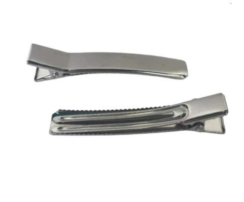 BICO DE PATO PRENDEDOR DUPLO PRATA (4.5 CM)