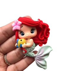 APLIQUE BISCUIT BONECA SEREIA CABELO VERMELHO - 1 UNIDADE na internet