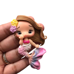 APLIQUE BISCUIT BONECA SEREIA CABELO DOURADO - 1 UNIDADE na internet