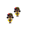APLIQUE MENINA JUNINA VESTIDO AMARELO EMBORRACHADO - 1 UNIDADE
