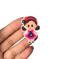 APLIQUE MENINA JUNINA VESTIDO ROSA EMBORRACHADO - 1 UNIDADE - comprar online