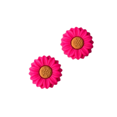 APLIQUE GIRASSOL ROSA P EMBORRACHADO - 1 UNIDADE