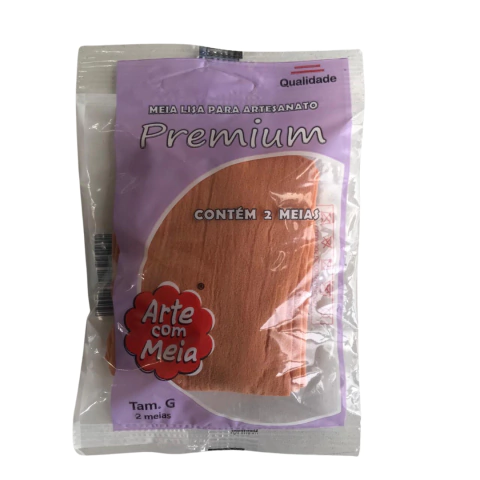 MEIA PARA ARTESANATO (PREMIUM) CARAMELO - ARTE COM MEIA - 2 UNIDADES