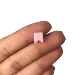 Aplique Mini Bandeirinha Rosa Claro em Acrílico - 10 Unidades - comprar online