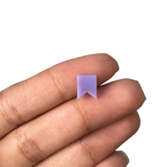 Aplique Mini Bandeirinha Lilás em Acrílico - 10 Unidades - comprar online