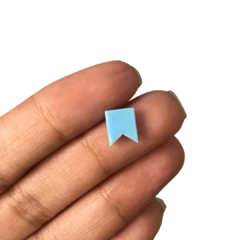 Aplique Mini Bandeirinha Azul Claro em Acrílico - 10 Unidades - comprar online