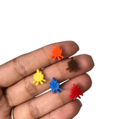Aplique Mini Fogueira Sortida em Acrílico - 10 Unidades - comprar online