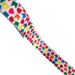 FITA GORGURÃO YAMA ESTAMPADA JUNINA BANDEIRINHAS 38MM - 2 METROS