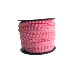 FITA POMPOM ROSA PRINCESA - 1 METRO