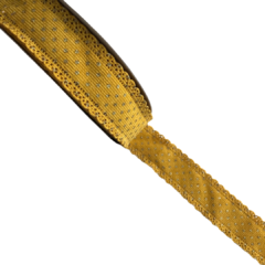 FITA COTELÊ COM POÁ DOURADO (38MM) - 1 METRO na internet