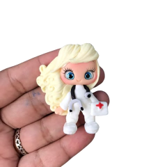 APLIQUE BISCUIT ENFERMEIRA- 1 UNIDADE - Loja da Laceira