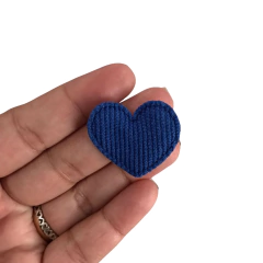 APLIQUE CORAÇÃO VELUDO COTELÊ INVERNO - 1 UNIDADE na internet