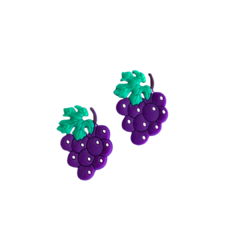 Aplique Frutinha Uva Emborrachado - 1 unidade