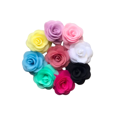 Flor organza 4 cm